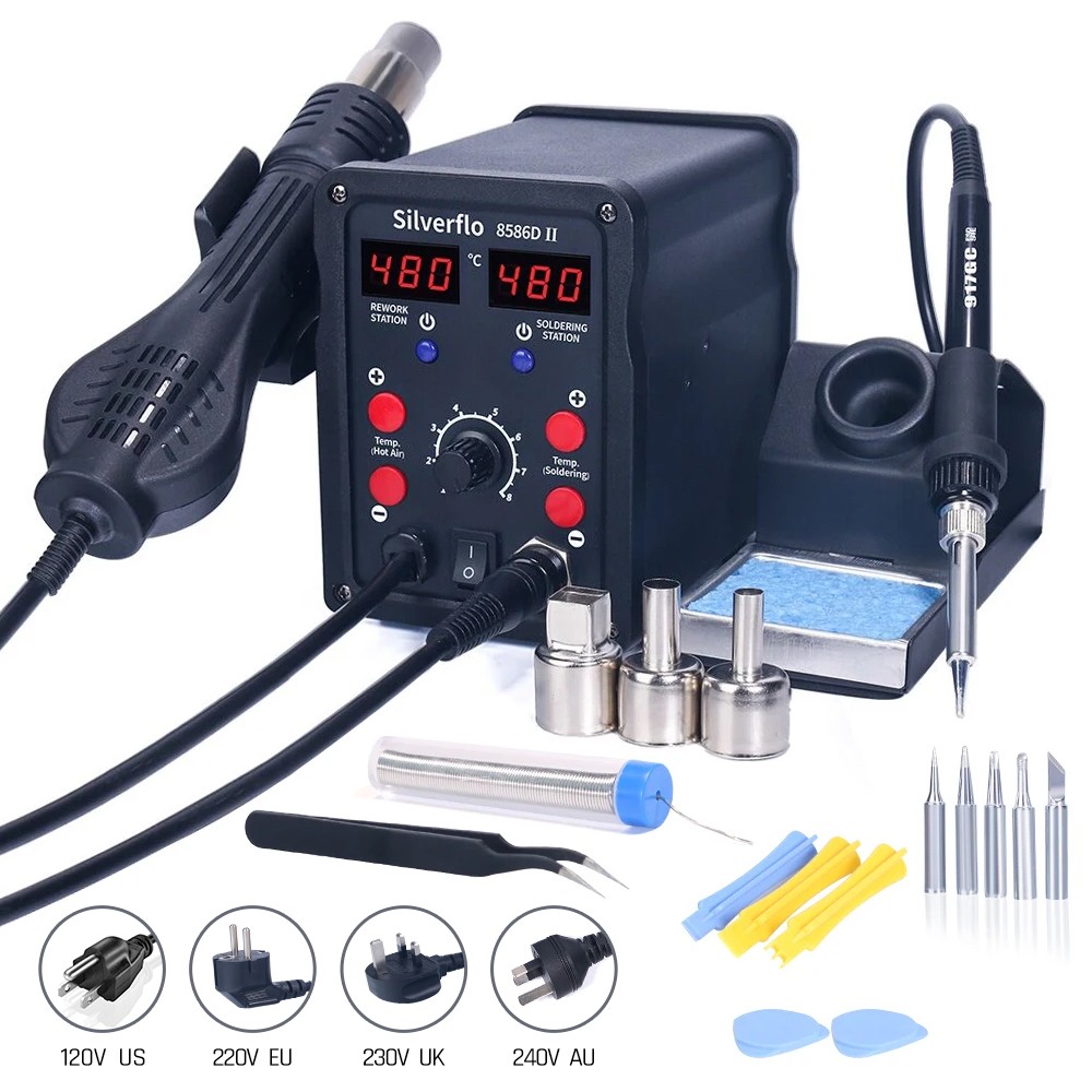 Stacja lutownicza Silverflo 85 – T12 Soldering Station Oled recenzja i cena