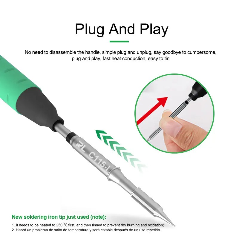 RELIFE C115-K/I/IS Nano-level  – C115 Nano Soldering Iron Station recenzja i cena