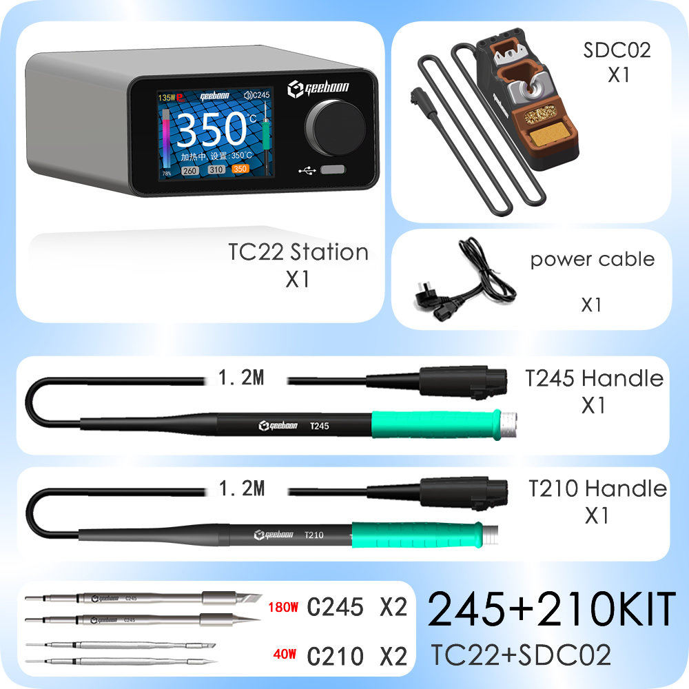 Stacja lutownicza GEEBOON TC22 – C210 Precision Soldering Station recenzja i cena